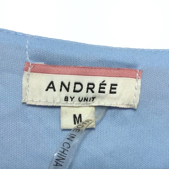 Andree By Unit Blue Pink Floral V-neck Dolman Sleeve Elastic Waist Dress M - Picture 3 of 9